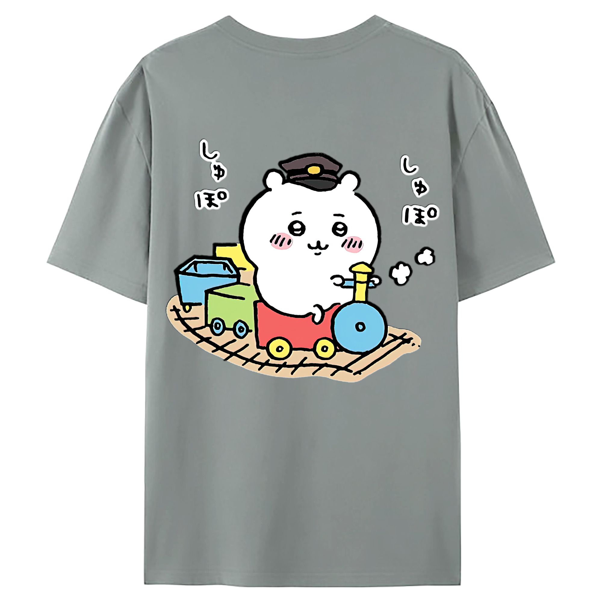 （画像用） ちいかわ ちいかわ Chii-kawa chiikawa 綿100％ メンズ半袖Tシャツ（バックプリント） 通気性